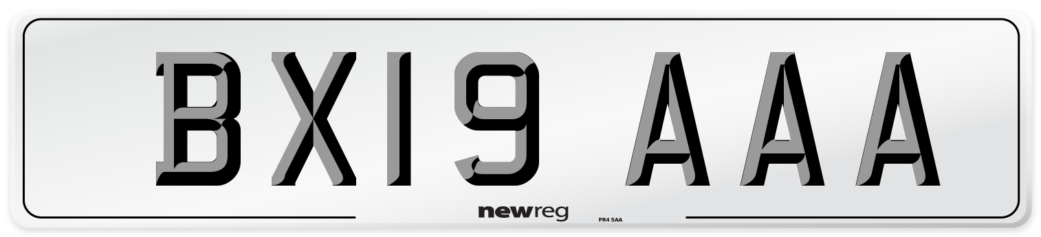 BX19 AAA Number Plate from New Reg